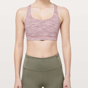 Lululemon Energy Bra Arrow Jacquard Antique Bark Copper Coil Size 2